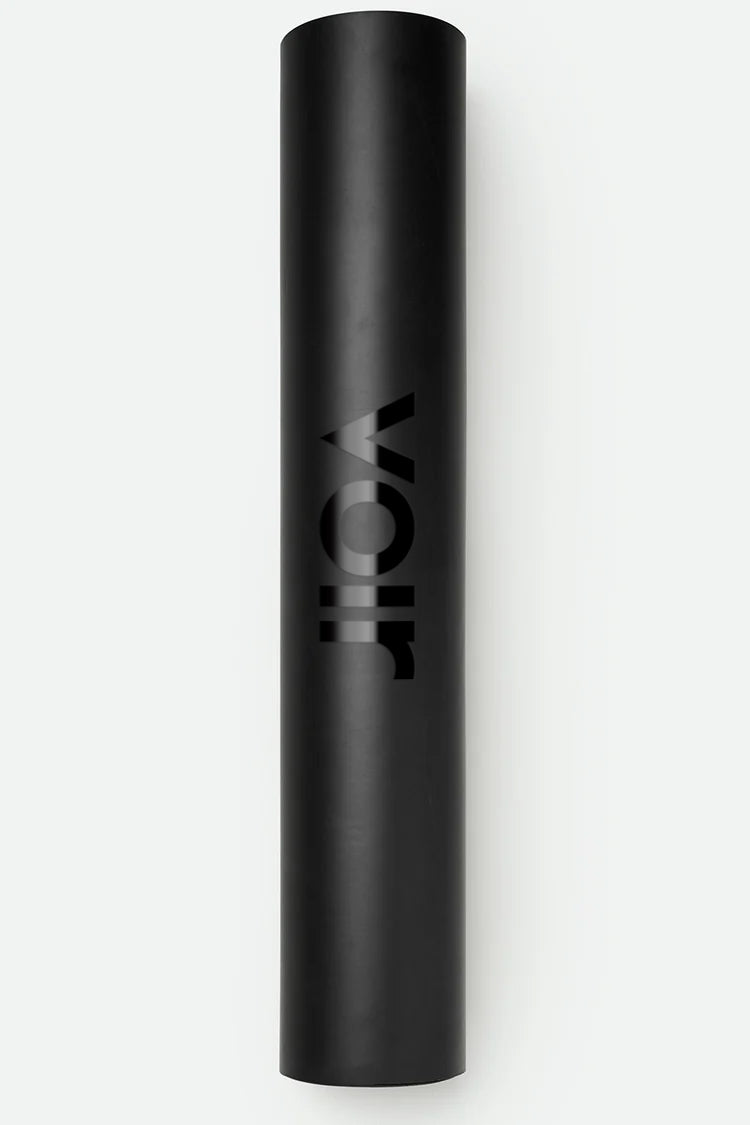 Mat,essential. negro, yoga, pilates, premium, PU, antideslizante, caucho natural, amortiguación, eco-friendly, duradero, VOIR, esterilla, práctica, cómodo, profesional, libre de químicos, REACH, ROHS, antimicrobiano.
